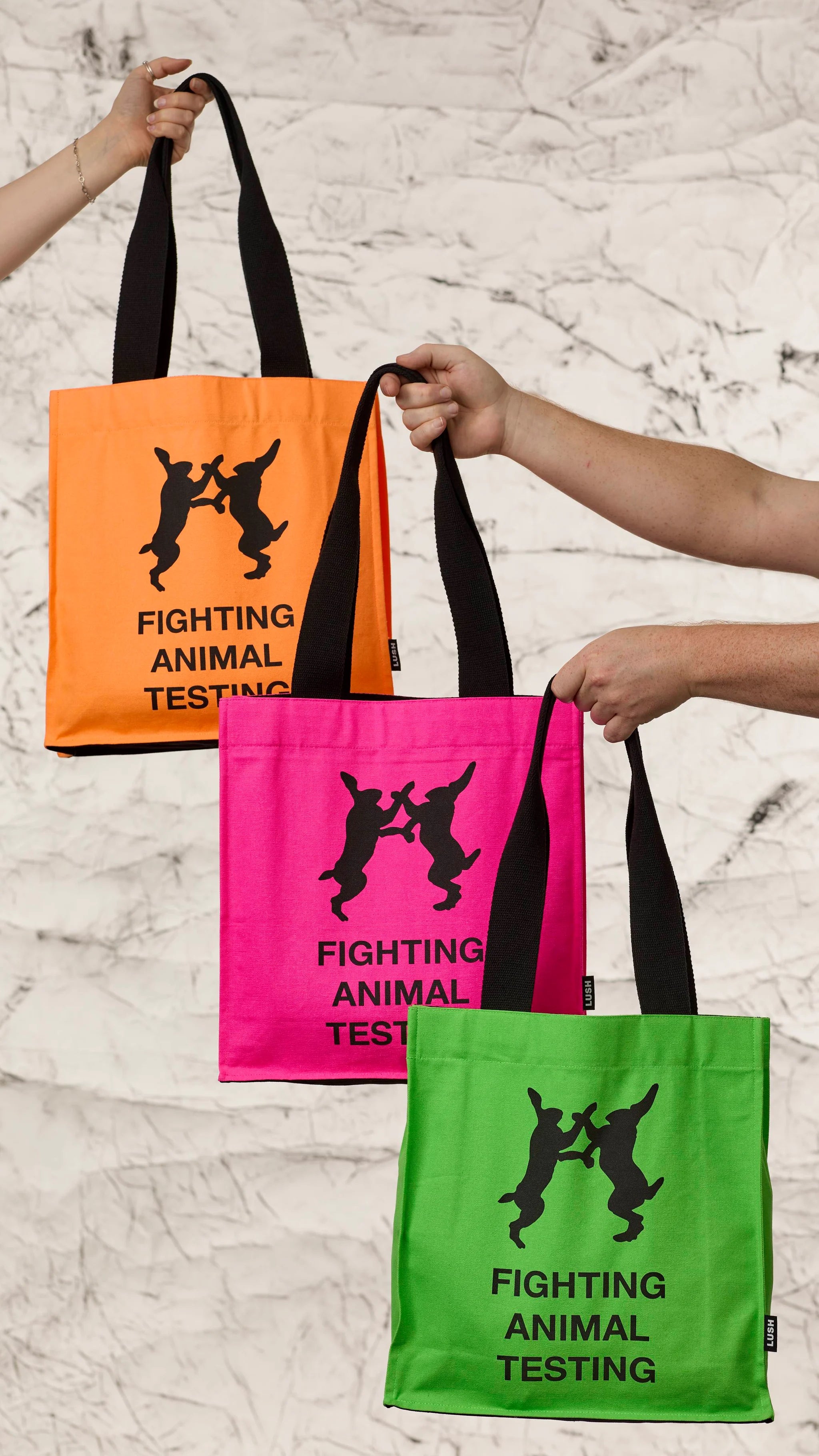 Fighting Animal Testing - Fluoro Green Tote Bag