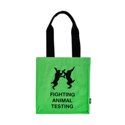 Fighting Animal Testing - Fluoro Green Tote Bag