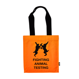 Fighting Animal Testing - Fluoro Orange Tote Bag