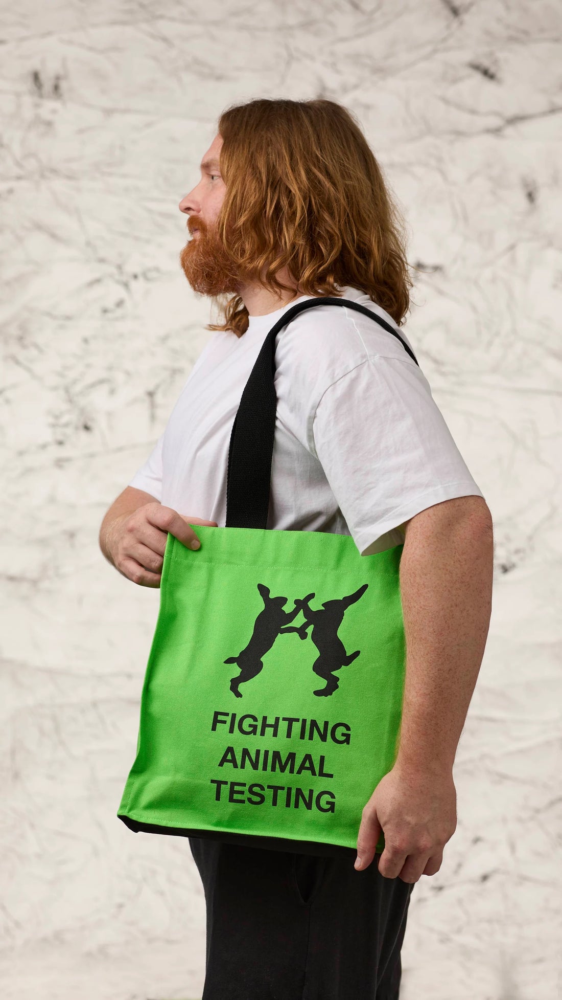 Fighting Animal Testing - Fluoro Green Tote Bag